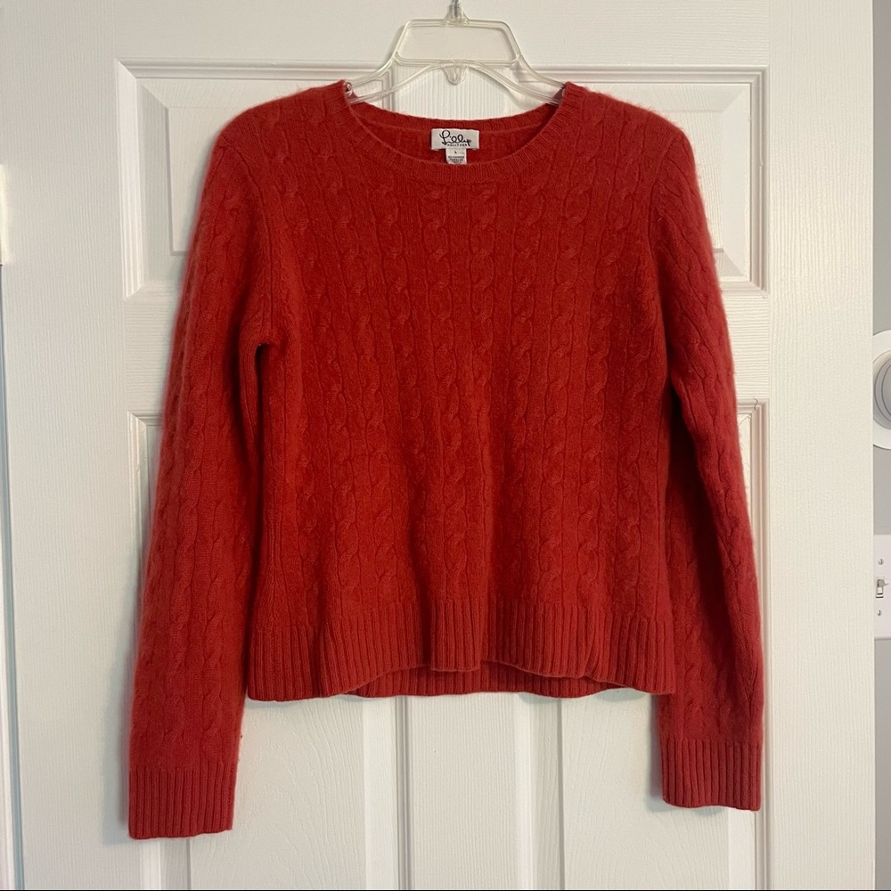 Lilly Pulitzer 100% Cashmere Orange Sweater